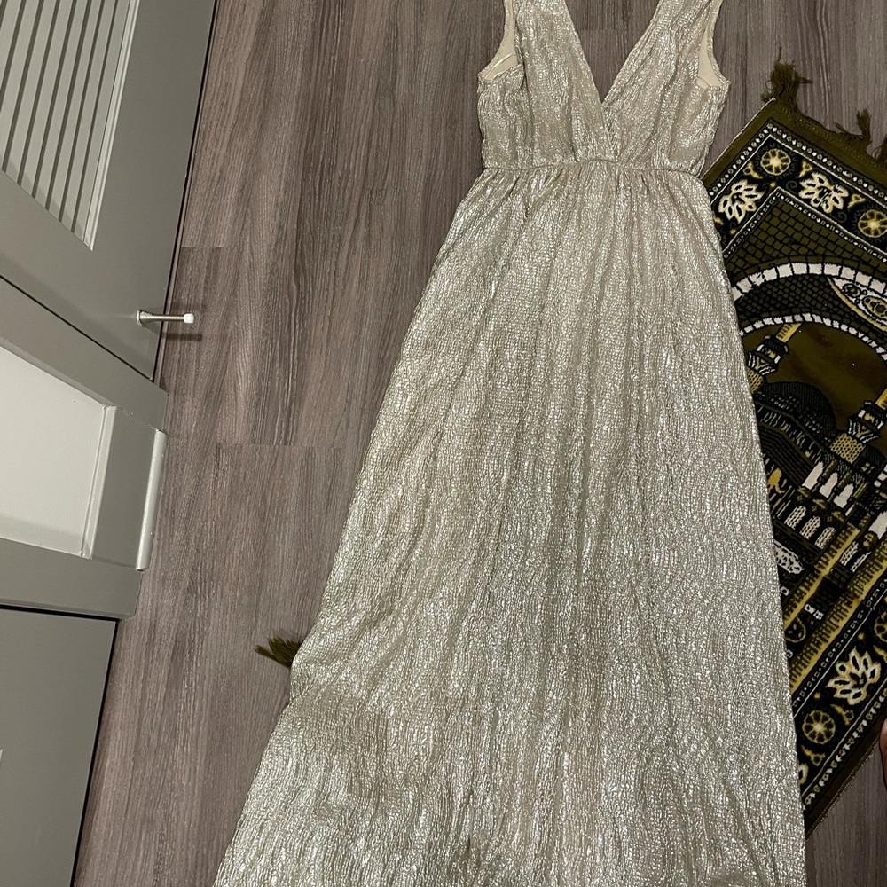 Long Dress with Plunging Neckline